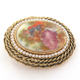 EXTREMELY NICE BARCS V 480 COSTUME JEWELLEY BROOCH.