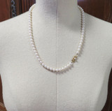 Vintage 76 x 6.5-6.9mm Mikimoto Akoya Cultured Peal Necklace 18K Clasp
