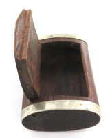 1800s ANTIQUE WOODEN ROSEWOOD SNUFF BOX.