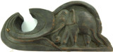 EARLY 1900s ASIAN / INDIAN SET SCALES in CARVED WOODEN ELEPHANT STORAGE CASE.