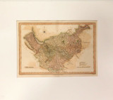 1819 RARE LARGE DETAILED MAP OF CHESHIRE, UK. MATTED READY TO FRAME.