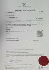 Vintage 0.69ct Brilliant Cut Diamond 9ct White Gold Ring Size N1/2 Val $3660