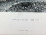c1873 ORIGINAL STEEL ENGRAVING “MORSE’S CREEK, VICTORIA” FROM N CHAVALIER SKETCH