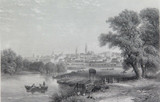 c1873 ORIGINAL STEEL ENGRAVING “MELBOURNE FROM THE YARRA" N CHAVALIER SKETCH.