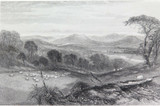 c1873 ORIGINAL STEEL ENGRAVING “HARPERS HILL, HUNTER RIVER" FROM S PROUT SKETCH