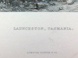 c1873 ORIGINAL STEEL ENGRAVING “LAUNCESTON, TASMANIA" FROM S PROUT SKETCH