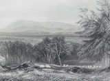 c1873 ORIGINAL STEEL ENGRAVING “MOUNT MACEDON, VICTORIA” FROM S PROUT SKETCH.