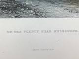 c1873 ORIGINAL STEEL ENGRAVING “ON THE PLENTY, NEAR MELBOURNE" S PROUT SKETCH