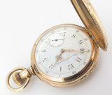 A Wonderful C.1896 Elgin 16s Full Hunter 14K Solid Gold 50.5mm Pocket Watch