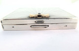 Stunning Tiffany Art Deco Sterling Silver 14ct Gold Sapphires Compact Case 134g