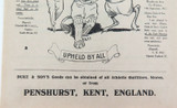 1912 RARE CRICKET ADVERT / DUKE & SON CRICKET BALLS / ENGLAND, AUST, S/AFRICA