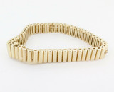 A Vintage 1.26ct Diamond Set 14K Gold Articulated Bracelet 18cm 39.6g Val $9360