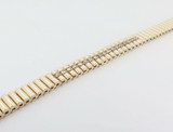 A Vintage 1.26ct Diamond Set 14K Gold Articulated Bracelet 18cm 39.6g Val $9360