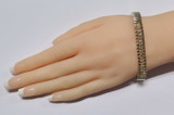 A Vintage 1.26ct Diamond Set 14K Gold Articulated Bracelet 18cm 39.6g Val $9360