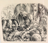 1865 SUPERB MATTED ENGRAVED BOOK PLATE ex “LAYS OF THE SCOTTISH CAVALIERS” #3