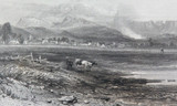 c1873 ORIGINAL STEEL ENGRAVING “PERTH, TASMANIA" S PROUT SKETCH.