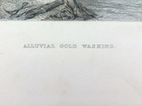 c1873 ORIGINAL STEEL ENGRAVING “ALLUVIAL GOLD WASHING”.