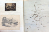 SUPERB 1800s SCOTTISH SCRAPBOOK PHOTOS, DRAWINGS, PAINTINGS, BOOKPLATES, MAP ETC