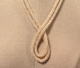 Delightful Opera Length Miniature Fresh Water Pearl Woven Necklace 140cm Long