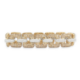17.10ct Cognac & White Diamond Set 18ct T/T Gold Bracelet 19cm Long Val $33130