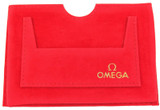 OMEGA RED FELT WALLET / CARD & PAPERS HOLDER, NEW OLD STOCK