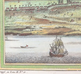 RARE / 100% GENUINE 1700s LARGE COPPERPLATE ENGRAVING “VUE D’ACHEM” SUMATRA