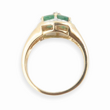 1.40ct Emerald & Diamond Set 18ct Gold Cocktail Ring Size N Val $5720