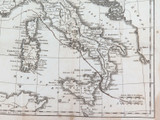 1795 100% GENUINE MAP by WALKER’S GEOGRAPHY. ITALY.