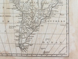 1795 100% genuine map by walker’s geography. south america.