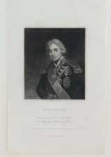 EARLY 1800s ENGRAVING OF LORD NELSON BY T WOOLNOTH PUBL. BY CHARLES KNIGHT