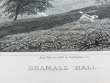 1818 LARGE ENGLISH ENGRAVING PUBL. by LACKINGTON & Co. BRAMALL HALL.