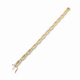 2.53ct Diamond Set 10ct Gold Ladies Ornate Bracelet 18cm Long Val $7230