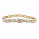 2.53ct Diamond Set 10ct Gold Ladies Ornate Bracelet 18cm Long Val $7230