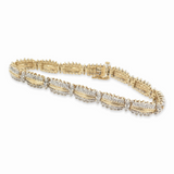 2.53ct Diamond Set 10ct Gold Ladies Ornate Bracelet 18cm Long Val $7230