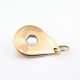 Beautiful Vintage Teardrop Shaped 10ct Yellow Gold Mabe Pearl Pendant 6.7g