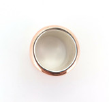 Hebrew Writing Heavy Sterling Silver 9ct Rose Gold & Moissanite Ring Size Q