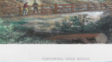 c1874 SUPERB HANDCOLURED MATTED ENGRAVING “CONCORDIA GOLD MINES"