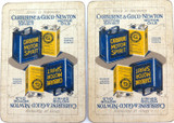 EARLY 1900s CARBURINE MOTOR SPIRIT & GLICO NEWTON MOTOR OILS PLAYING CARDS.