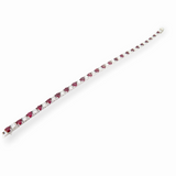 4.5ct Ruby & 3.90ct Diamond 14ct White Gold Tennis Bracelet 18cm Long Val $26630