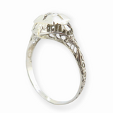 Vintage 0.10ct Old Cut Diamond Ladies 18K Gold Ring Size L Val $2400