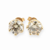 A Pair Of 1.00ct Diamond Set 18ct Yellow Gold Stud Earrings 2.00cttw Val $12550