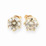 A Pair Of 1.00ct Diamond Set 18ct Yellow Gold Stud Earrings 2.00cttw Val $12550