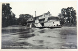 1915 S. S. GEM TRADER / BARGE NEARING WENTWORTH, POSTCARD.