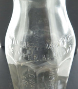 VINTAGE CASTROL WAKEFIELD CW S.A.E. 30 1 QUART EMBOSSED GLASS BOTTLE + POURER