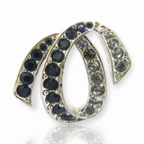 Stylish 'Gallery Original' Blue Simulated Sapphires & Diamanté Loop Pendant