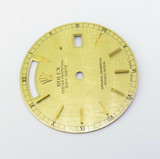 Authentic Rolex Day Date 18038 18238 Gold Linen Stick Tritium Dial #242