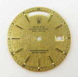 Authentic Rolex Day Date 18038 18238 Gold Linen Stick Tritium Dial #242