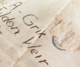 WW2 AUSTRALIAN PRISONER OF WAR ? LINEN CASE WITH JAPANESE MAJOR Y WATANABE STAMP