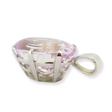Vintage Handmade 9ct White Gold Ladies Huge Kunzite Pendant Val $21330