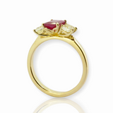 1.04ct Ruby & 0.76ct GIA Diamond Set 18ct Gold Cocktail Ring Size N Val $13880